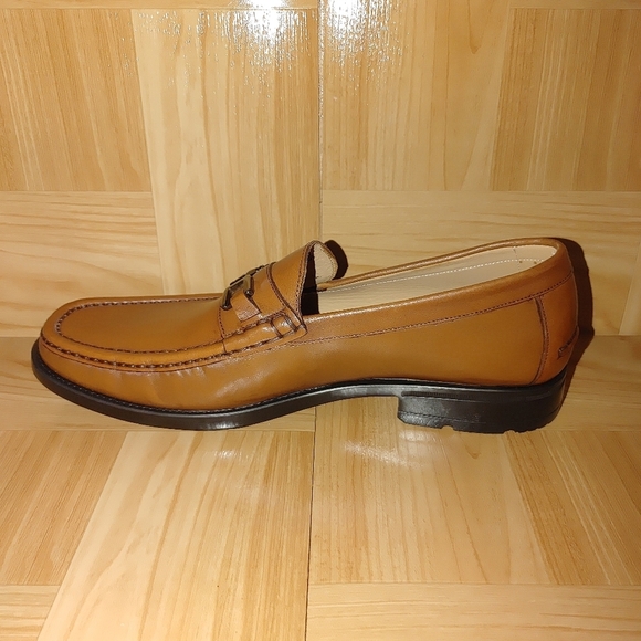 Florsheim Moc Toe Men\'s Loafers Cognac Brown Size 44 = 10/10.5